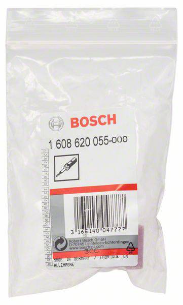 Plastiktüte mit Bosch-Logo, enthält einen Bohrer, Artikelnummer 1 608 620 055-000, Barcode darunter.