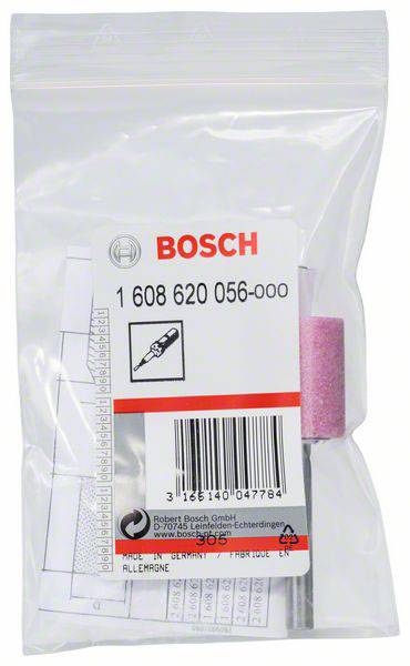 Eine Packung von Bosch mit der Teilenummer '1 608 620 056-000', enthält Schleifzubehör, hergestellt in Deutschland.