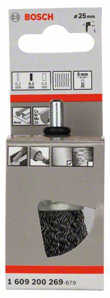 Bosch Accessories Pinselbürste, gewellt, 0,3 mm, 25 mm, 4500 U/ min 1609200269 1 St.