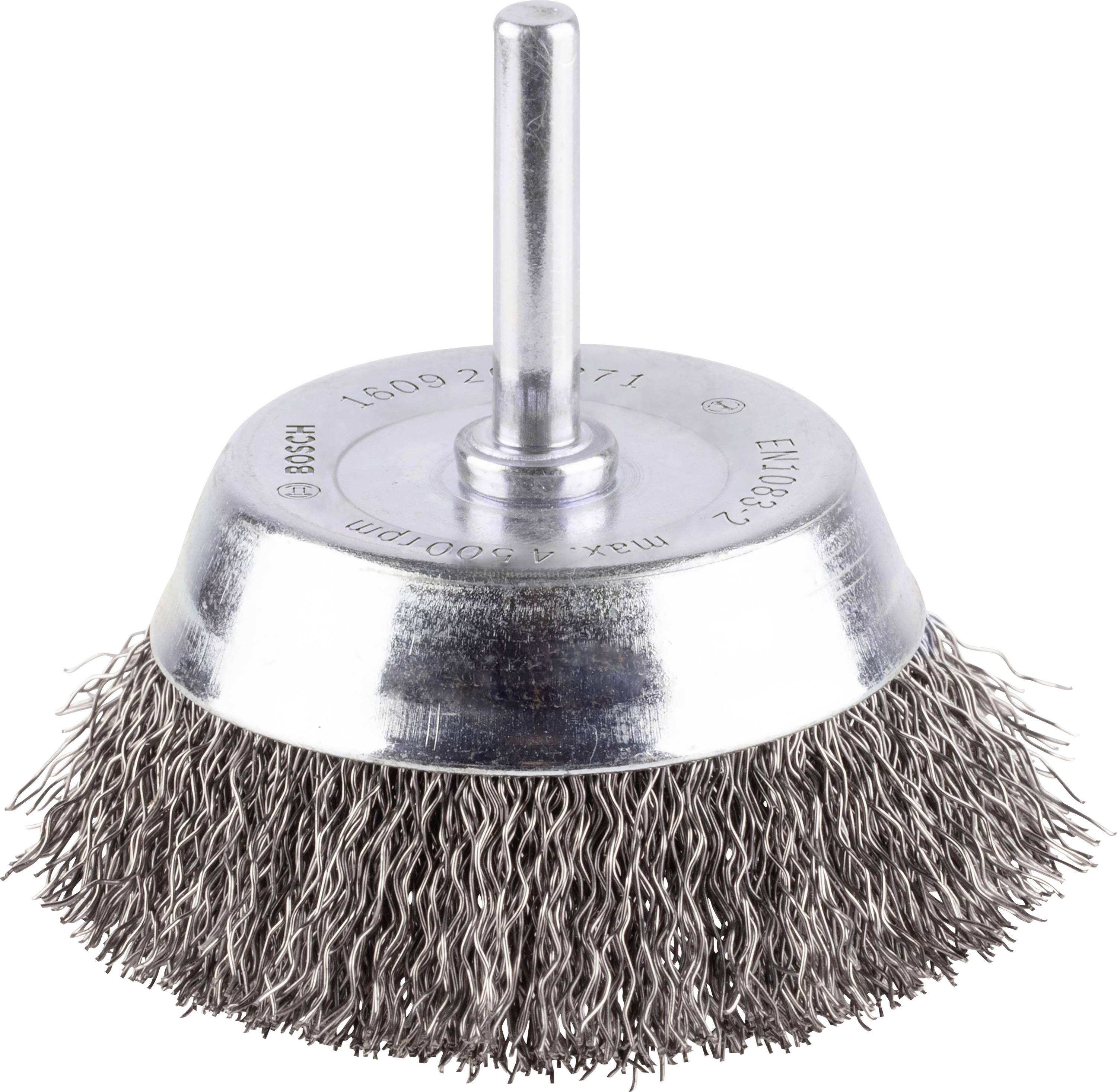 Bosch Accessories Topfbürste, Stahl, gewellter Draht, 70 mm, 0,2 mm, 4500 U/ min Schaft-Ø 6 mm 1609200271 1 St.