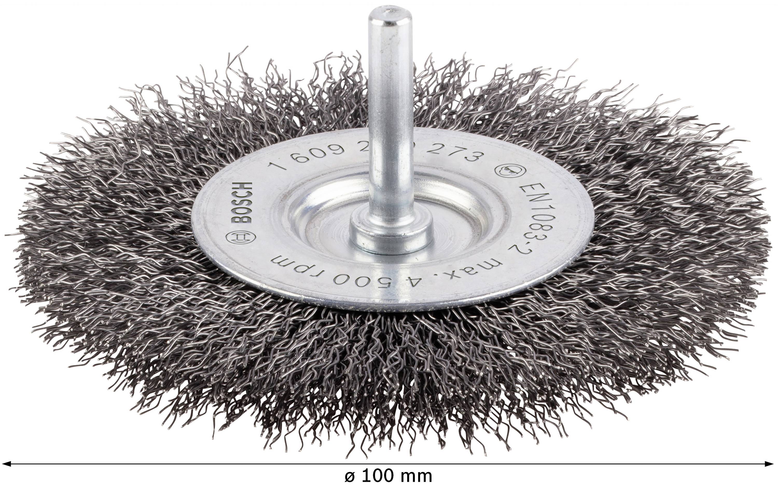 Bosch Accessories Scheibenbürste, gewellt, 100 mm, 0,3 mm, 10 mm, 4500 U/min Schaft-Ø 6 mm 1609200273 1 St.