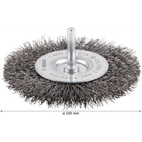 Bosch Accessories Scheibenbürste, gewellt, 100 mm, 0,3 mm, 10 mm, 4500 U/min Schaft-Ø 6mm 1609200273 1St. Bosch Accessories Scheibenbürste, gewellt, 100 mm, 0,3 mm, 10 mm, 4500 U/min Schaft-Ø 6mm 1609200273 1St.