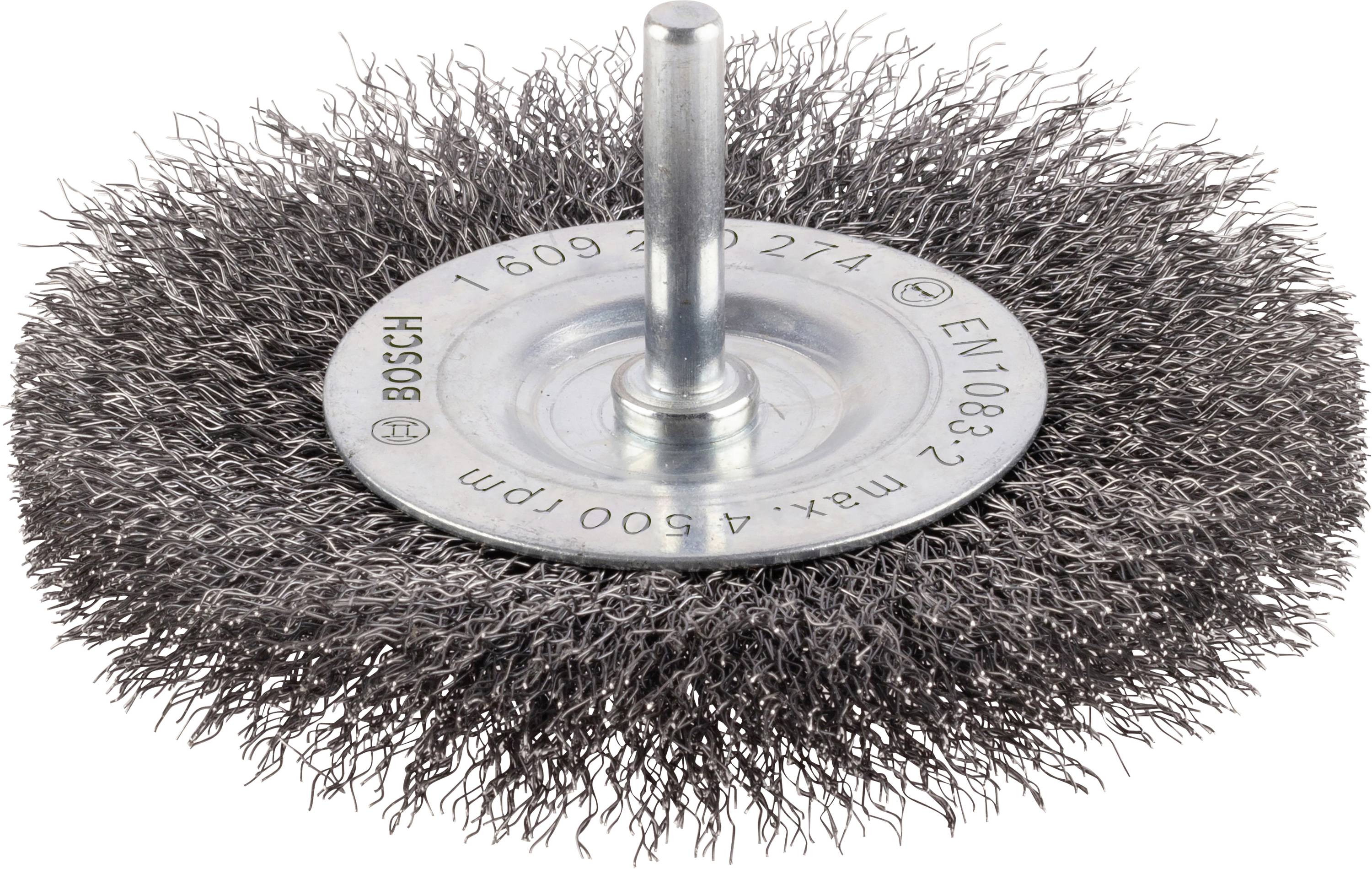 Bosch Accessories Scheibenbürste, gewellt, 100 mm, 0,2 mm, 10 mm, 4500 U/min Schaft-Ø 6mm 1609200274 1St.