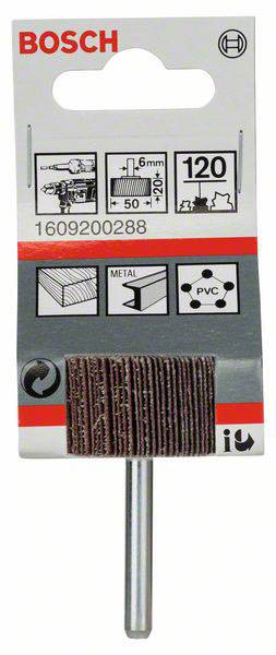 Bosch Accessories 1609200288 Lamellenschleifer, 6 mm, 50 mm, 20 mm, 120 Durchmesser 50mm 1St.