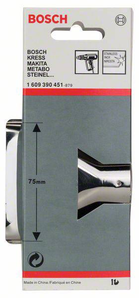 Flächendüse, 75 mm, 33,5 mm, Düse für Bosch-Heißluftgebläse Bosch Accessories 1609390451 Durchmesser 33.5 mm