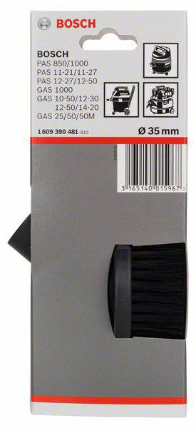 Bosch Accessories Saugbürste rund für Bosch-Sauger mit 35-mm-Rohren 1609390481 Durchmesser 35mm