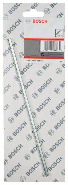 'Bosch'-Verpackung mit einem langen Metallsägeblatt, Barcode und Produktnummer 1 613 001 010.