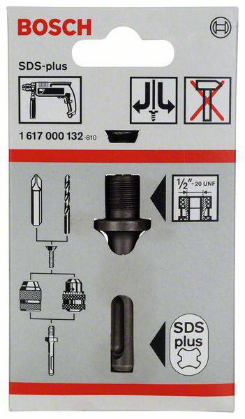 Bosch Accessories SDS plus-Aufnahmeschaft für Bohrfutter, 1/2 Zoll-20 UNF 1617000132