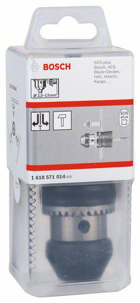 Bosch Accessories Zahnkranzbohrfutter bis 13 mm, 2,5 - 13 mm, SDS plus, mit Spannkraft-Sicherung 1618571014