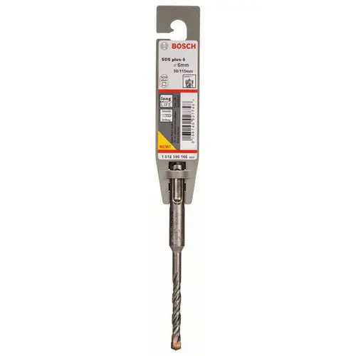 Bosch Accessories SDS-plus-5 1618596166 Hartmetall Hammerbohrer 6mm Gesamtlänge 110mm SDS-Plus 1St. Bosch Accessories SDS-plus-5 1618596166 Hartmetall Hammerbohrer 6mm Gesamtlänge 110mm SDS-Plus 1St.