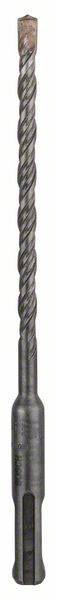 Ein Bohrer mit spiralförmigem Schaft und stabiler Spitze, geeignet zum Bohren in harten Materialien wie Beton oder Fliesen.