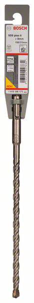 Bohrer von Bosch in Verpackung, mittlere Länge, Spiralförmig, SDS-Plus-Aufnahme, geeignet für Beton-Bohrungen.