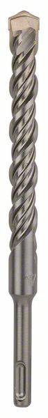 Ein Bohrer mit spiralförmigen Rillen und einer Spitze, geeignet für Beton- oder Mauerwerkarbeiten.