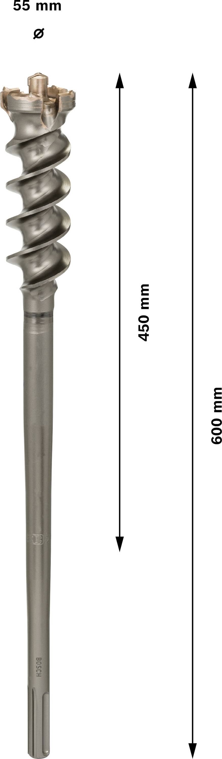 Bosch Accessories 1618596457 Hartmetall Durchbruchbohrer 55 mm Gesamtlänge 600 mm SDS-Max 1 St.