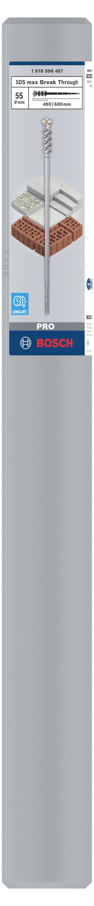 Bosch Accessories 1618596457 Hartmetall Durchbruchbohrer 55 mm Gesamtlänge 600 mm SDS-Max 1 St.