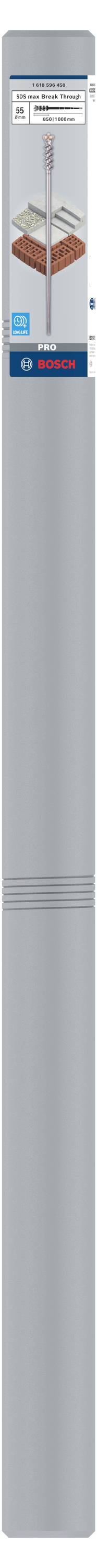 Grauer Teleskopstab in Verpackung, geeignet für Malerarbeiten. Verstellbar mit einem bequemen Griff oben und unterem Feststellmechanismus.