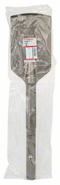 Ein flacher, verpackter Bosch-Fliesenhammer mit langem Griff. Eignet sich zum Entfernen von Fliesen mit SDS-Anschluss.