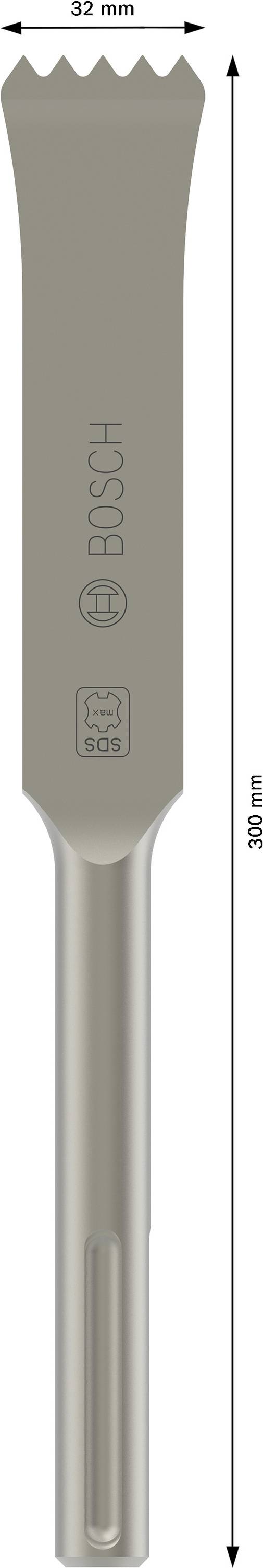 Bosch Accessories 1618601302 Zahnmeißel 32mm Gesamtlänge 300mm SDS-Max 1St.