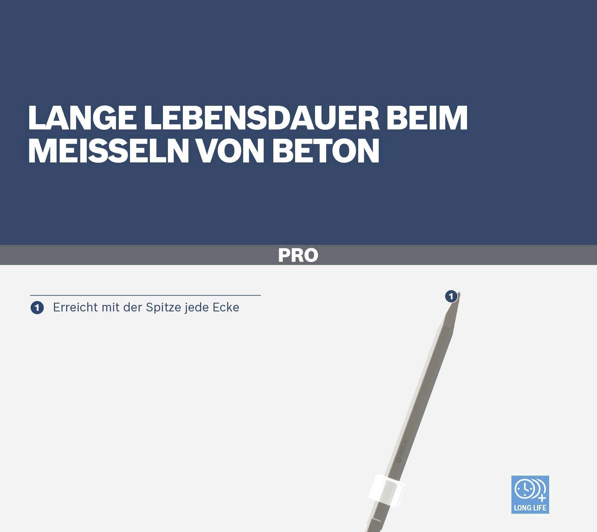 Bosch Accessories 1618630002 Spitzmeißel Gesamtlänge 400mm Sechskantschaft 1St.