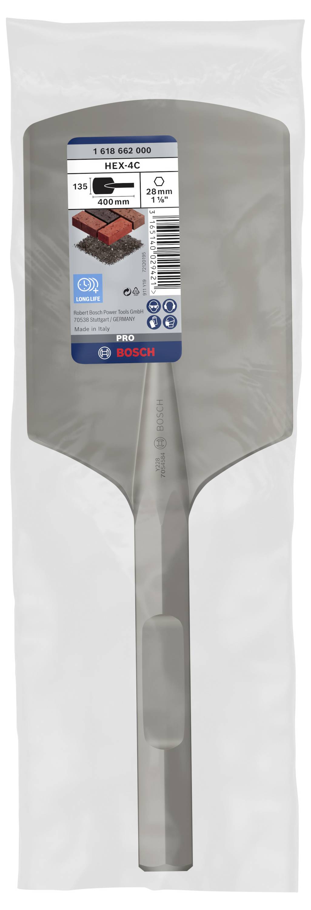 Bosch Accessories 1618662000 Spatmeißel 135mm Gesamtlänge 400mm Sechskantschaft 1St.