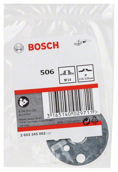 Rundmutter mit Flanschgewinde M 14, Durchmesser: 115/125 mm Bosch Accessories 2603345002