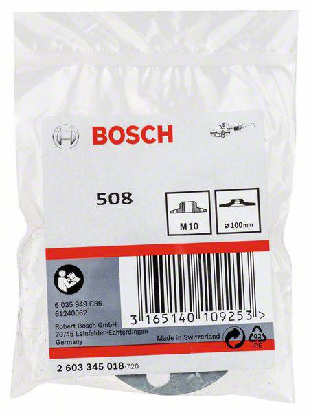 Rundmutter mit Flanschgewinde M 10, Durchmesser: 100 mm Bosch Accessories 2603345018 Durchmesser 100 mm