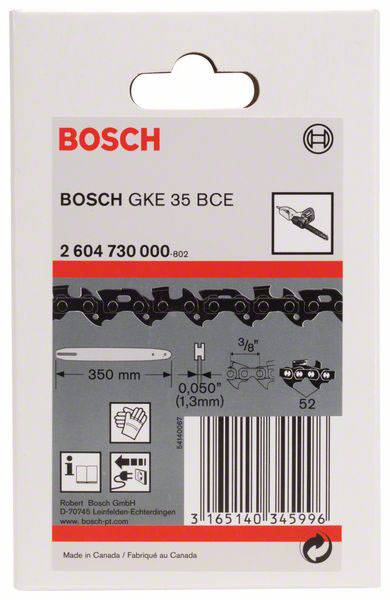 Bosch Accessories 2604730000 350 mm Ersatz-Kette Passend für (Modell Motorsägen) GKE 35 BCE