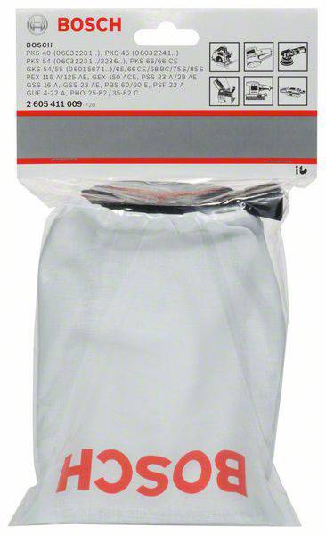 Staubbeutel für Exzenter-, Band,- Schwingschleifer, Handkreissägen, Gewebe Bosch Accessories 2605411009