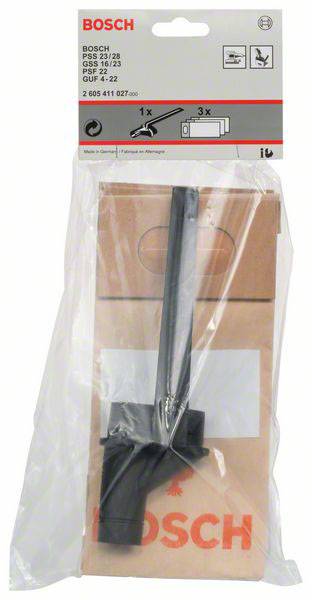 Bosch Accessories Staubbeutel mit Adapter für Universalfräse, Schwingschleifer, Papier, 3er-Pack 2605411027
