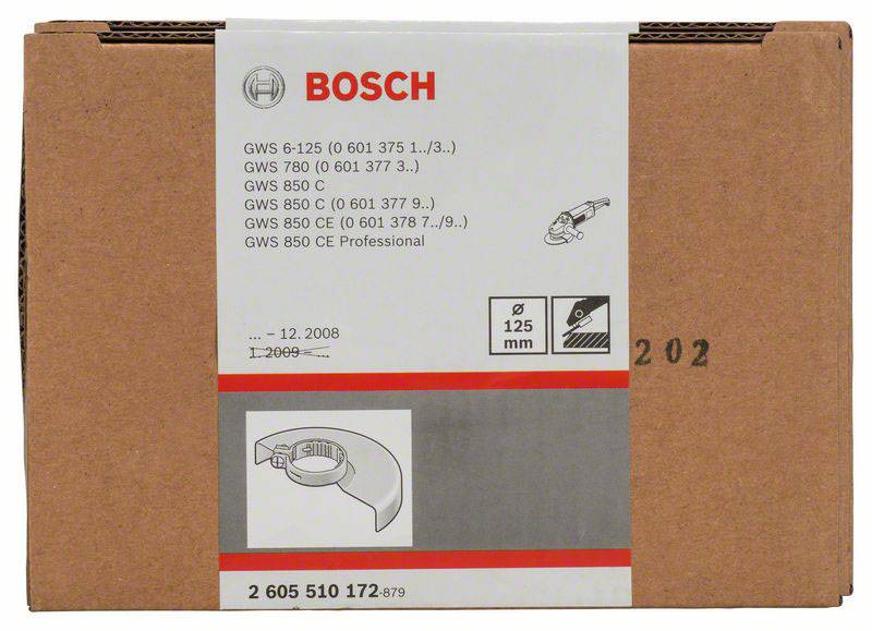 Bosch Accessories Schutzhaube ohne Deckblech, 125 mm, mit Codierung, Schraubverschluss 2605510172 Durchmesser 125mm