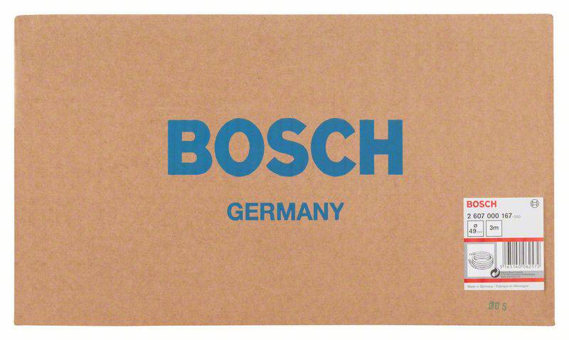 Produktverpackung der Marke Bosch aus Deutschland, mit blauer 'BOSCH GERMANY'-Aufschrift und Etikett mit Artikelnummer und Spezifikationen.