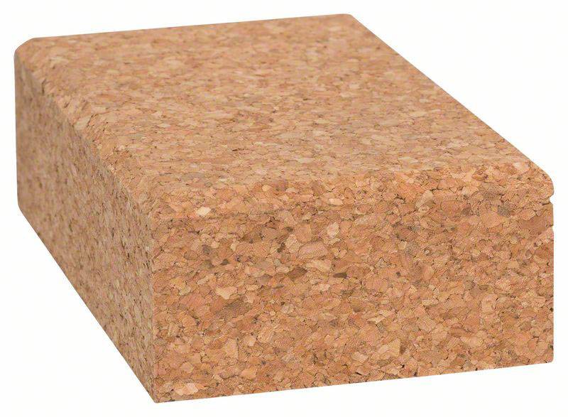 Ein rechteckiger Yoga-Block aus Kork, der Stabilität und Unterstützung bei Yoga-Übungen bietet. Er hat eine natürliche, rötlich-braune Farbe.