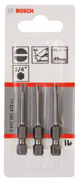 Bosch Accessories Schlitz-Bit 3mm extra hart E 6.3 3St.