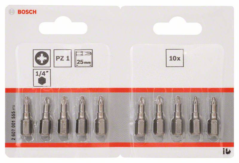 Bosch Accessories 2607001555 Kreuzschlitz-Bit PZ 1 C 6.3 10St.