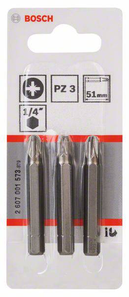 Bosch Accessories 2607001573 Kreuzschlitz-Bit PZ 3 C 6.3 3St.