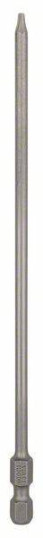 Ein langer, metallener Bitsatz-Aufsatz mit sechskantiger Basis, geeignet für Werkzeuge oder Schraubenzieher.