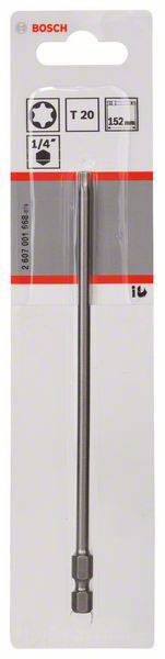 Bosch Accessories 2607001668 Sechsrund-Bit T 20 extra hart E 6.3 1 St.