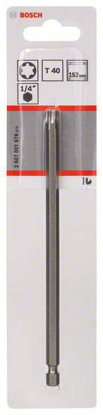 Bosch Accessories 2607001676 Sechsrund-Bit T 40 extra hart E 6.3 1St.