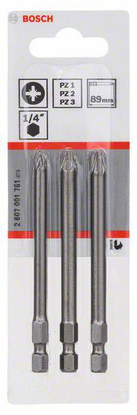 Bosch Accessories 2607001761 Sechsrund-Bit extra hart E 6.3 3St.