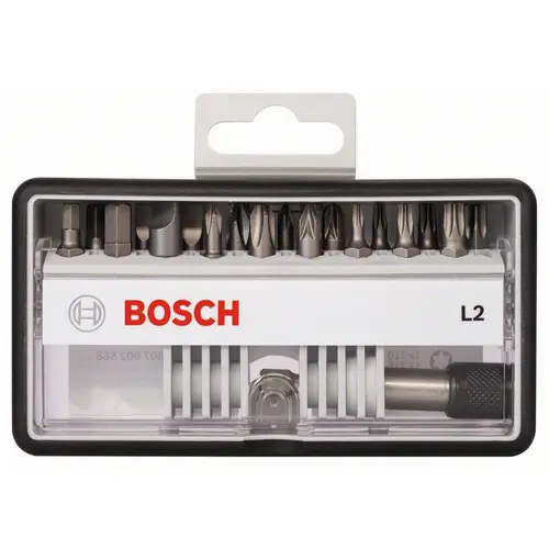 Bosch Accessories Robust Line 2607002568 Bit-Set 19teilig Schlitz, Kreuzschlitz Phillips, Kreuzschlitz Pozidriv, Innen-Sechskant Bosch Accessories Robust Line 2607002568 Bit-Set 19teilig Schlitz, Kreuzschlitz Phillips, Kreuzschlitz Pozidriv, Innen-Sechskant