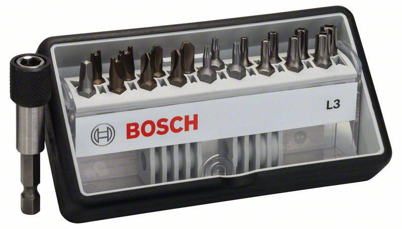 Bosch Accessories Robust Line 2607002569 Bit-Set 19teilig Innen-Vierkant (Robertson)