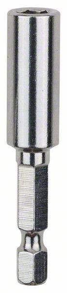 Magnetischer Stecknussadapter für Bohrmaschinen, silberfarben, zylindrische Form mit sechseckigem Schaft zum einfachen Schraubenwechsel.