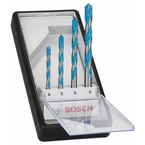 Bosch Accessories CYL-9 2607010521 Hartmetall Mehrzweckbohrer-Set 4teilig 4 mm, 5 mm, 6 mm, 8 mm  Zylinderschaft 1 Set