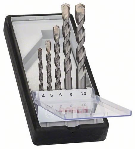 Bosch Accessories 2607010524 Hartmetall Beton-Spiralbohrer-Set 5teilig 4 mm, 5 mm, 6 mm, 8 mm, 10 m