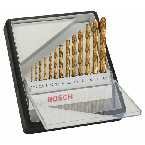 Bosch Accessories 2607010539 HSS Metall-Spiralbohrer-Set 13teilig TiN Zylinderschaft 1 Set