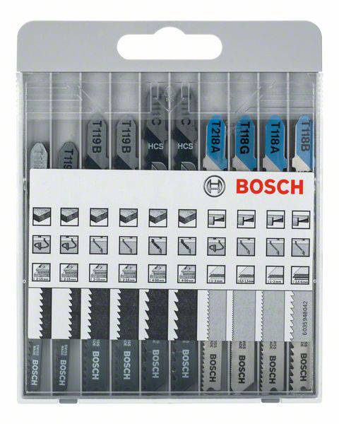 Bosch Accessories 2607010630 Stichsägeblatt-Set Basic for Wood and Metal, 10-teilig 1 Set