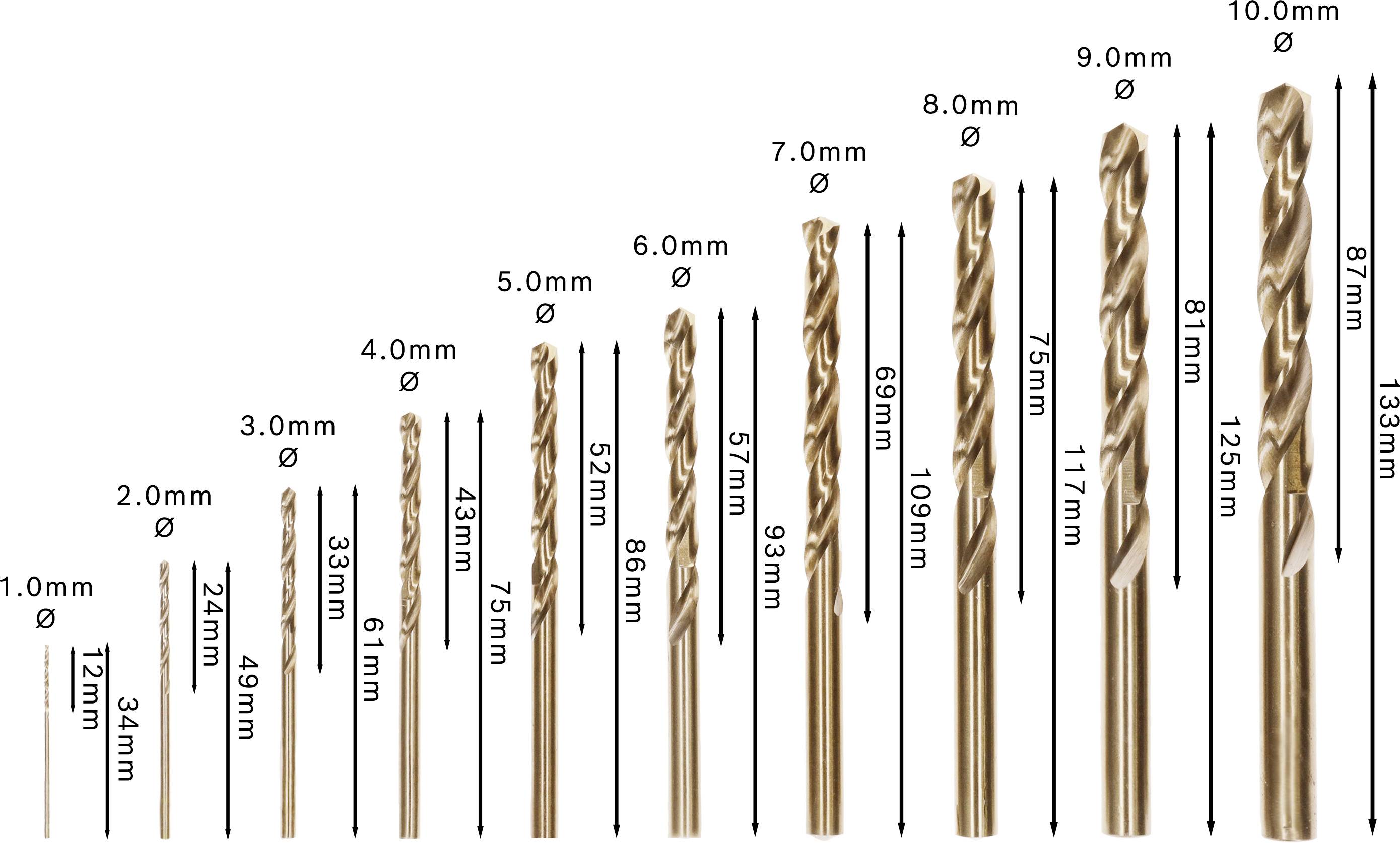 Bosch Accessories 2607019925 HSS Metall-Spiralbohrer-Set 10teilig 1 mm, 2 mm, 3 mm, 4 mm, 5 mm, 6 mm, 7 mm, 8 mm, 9 mm, 10mm