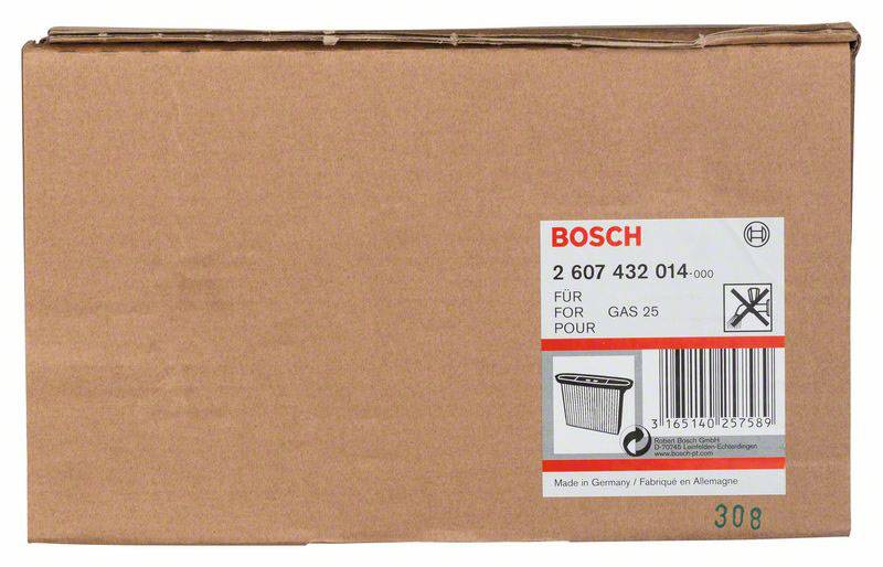 Zellulose-Faltenfilter, 4300 cm², 257 x 69 x 187 mm Bosch Accessories 2607432014