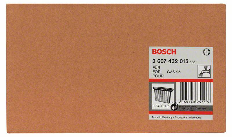 Faltenfilter, Polyester, viereckig, 4300 cm², 257 x 69 x 187 mm Bosch Accessories 2607432015