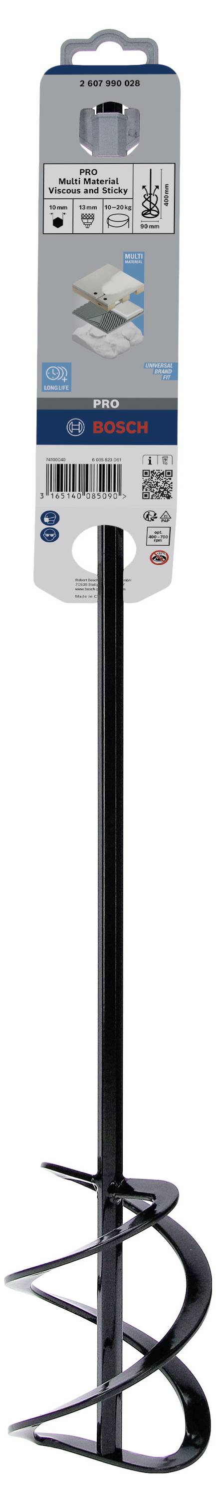 Bosch Accessories Rührkorb leicht für Bohrmaschinen, 90 mm, 600 mm, 10-20kg 2607990028